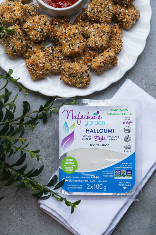 Crispy Sesame-Crusted Halloumi: A Bite-Sized Plant-Based Treat