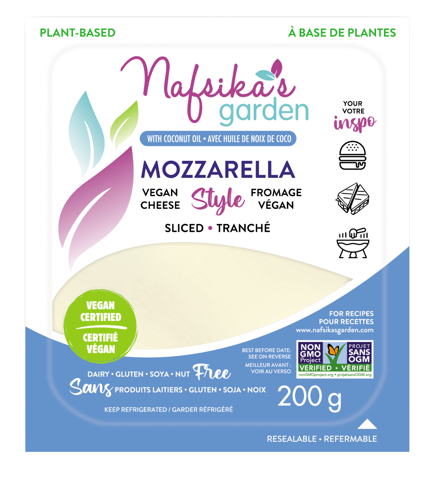 Tranches façon mozzarella 200 g / 7,05 oz