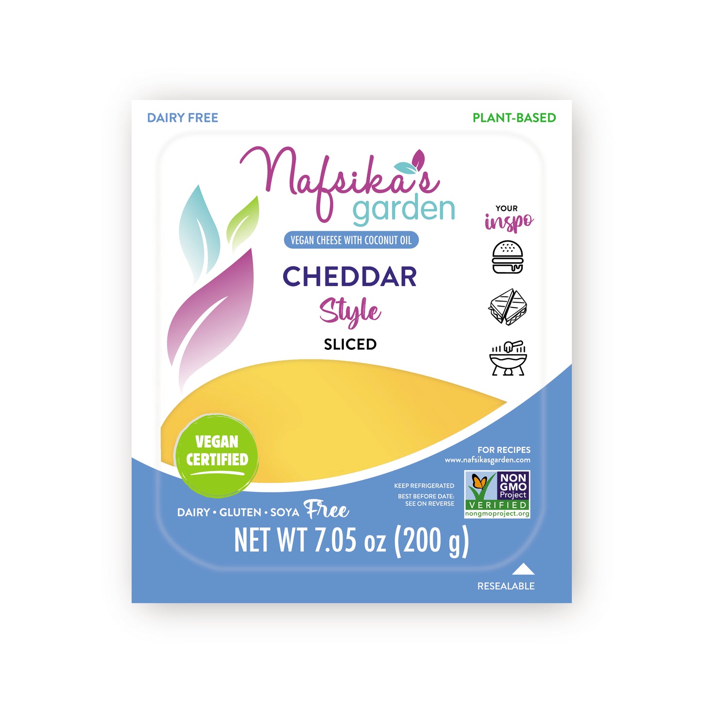 Tranches de style cheddar 200 g / 7,05 oz